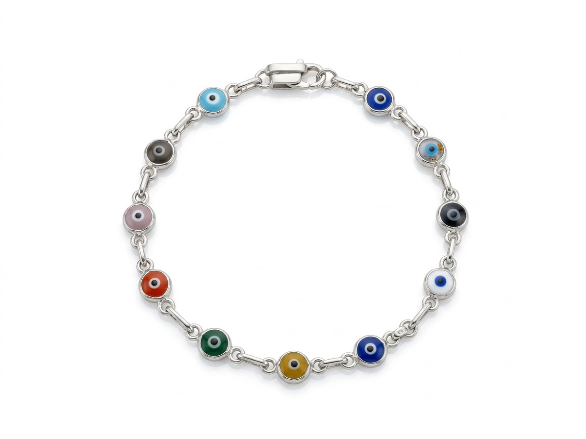 Pulsera de plata - Ojos turcos