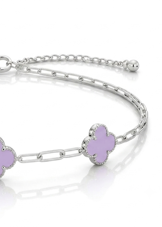 Van Cleef - Pulsera 3 flor lila