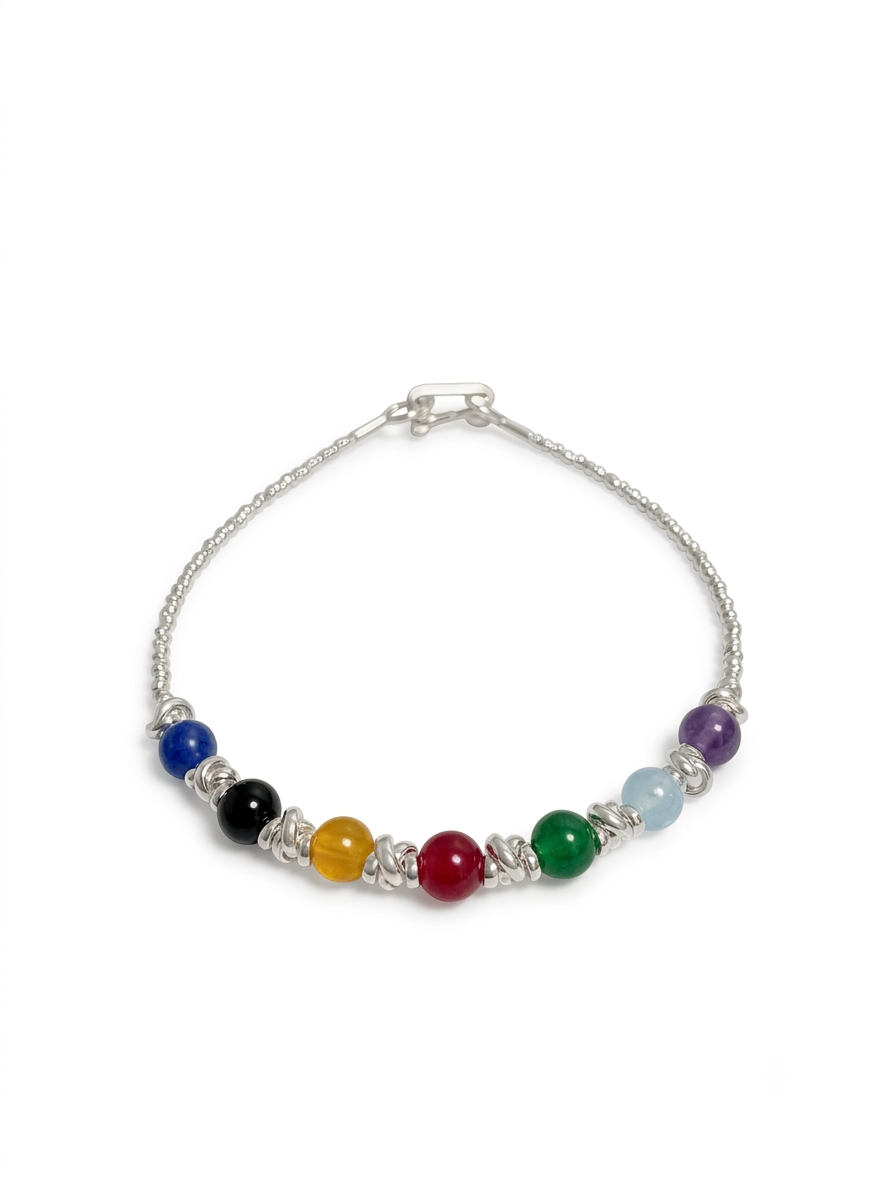 Pulsera de plata - Multicolor