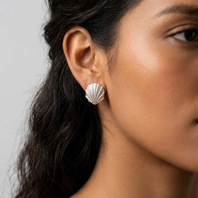 Aretes de plata - Conchitas