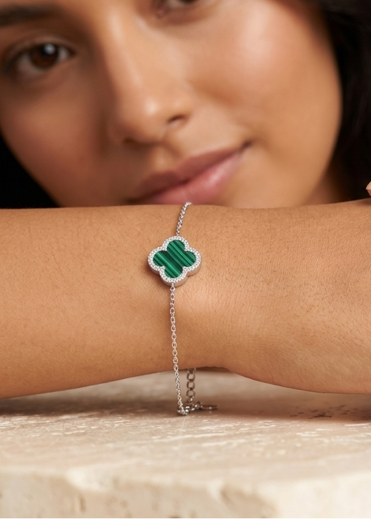 Van Cleef - Pulsera 1 flor verde