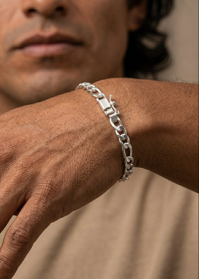 Pulsera de plata hombre - Magnus