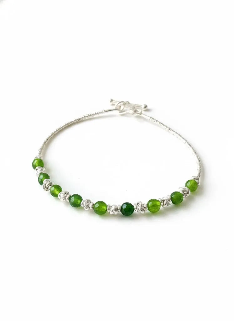 Pulsera de plata -  Green Vibes