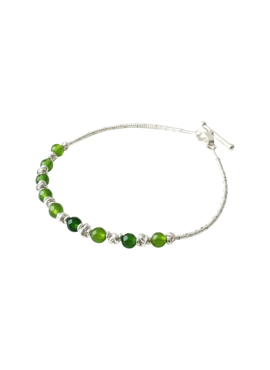 Pulsera de plata -  Green Vibes