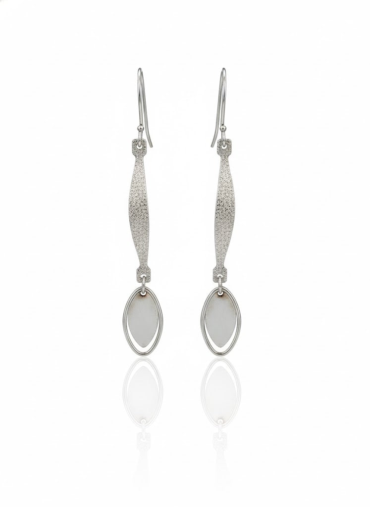 Aretes de plata - Hoja de Luz