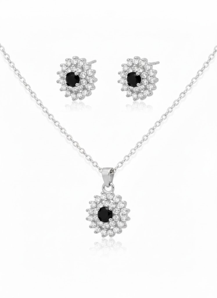 Juego Zirconia Negro