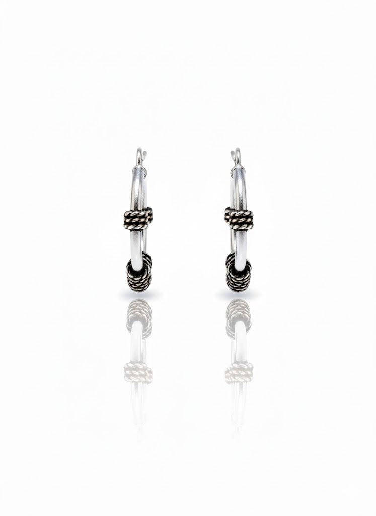 Aretes de plata - Noche Spiral