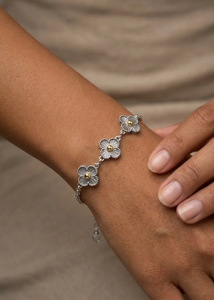 Pulsera plata y oro - van cleef heritage