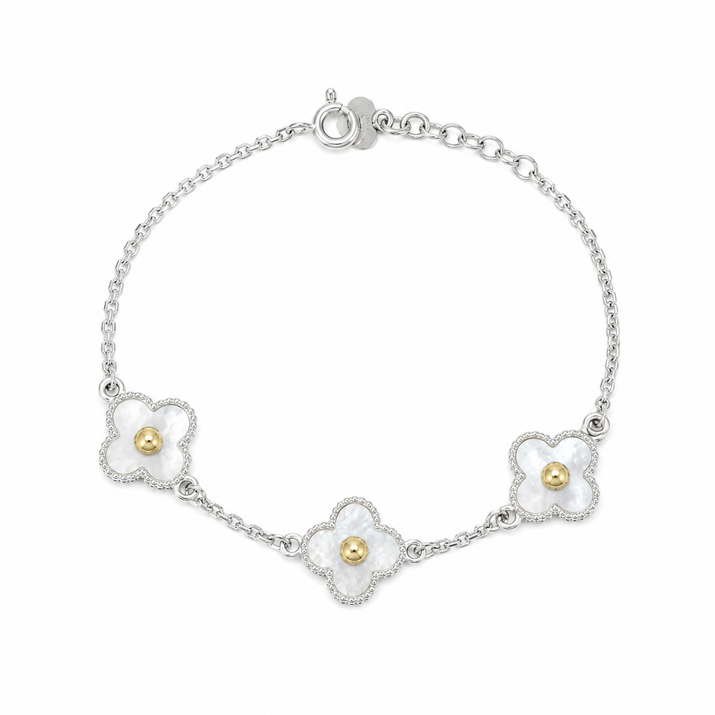 Pulsera de plata y oro - Van Cleef Luxe