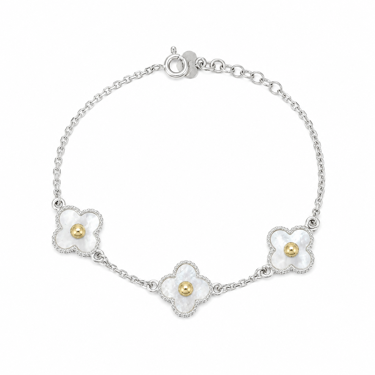 Pulsera de plata y oro - Van Cleef Luxe