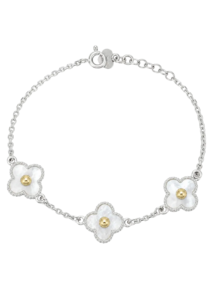Pulsera de plata y oro - Van Cleef Luxe