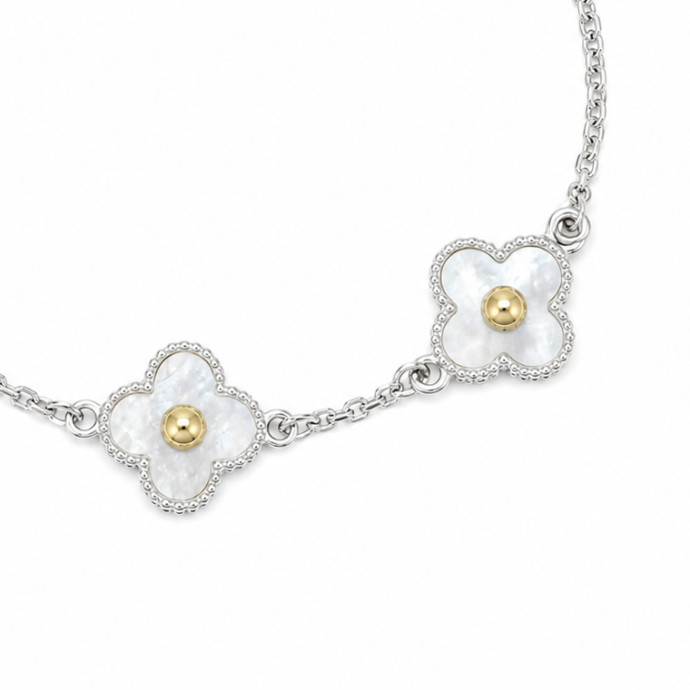 Pulsera de plata y oro - Van Cleef Luxe