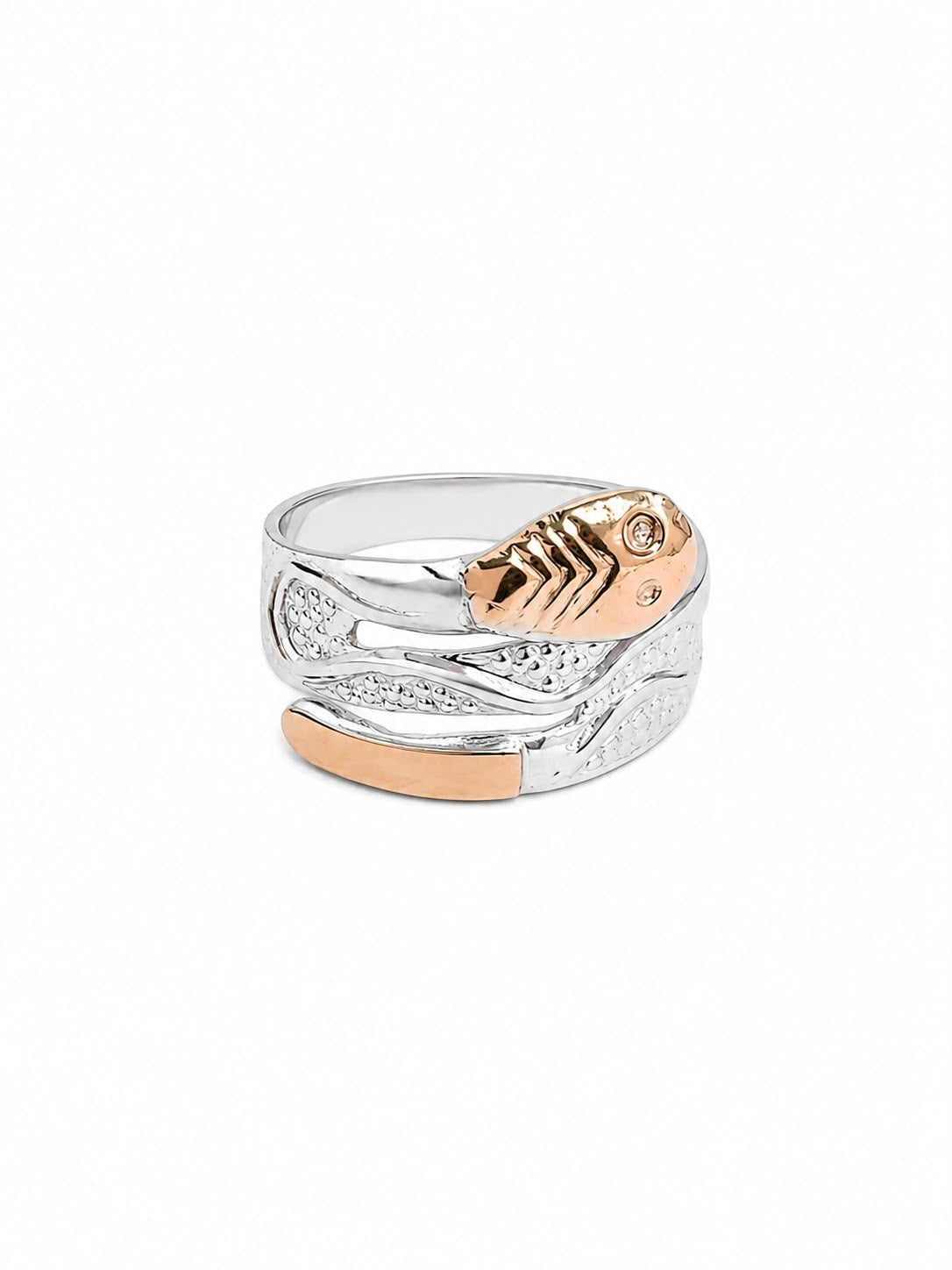Anillo de plata y oro - Serpiente