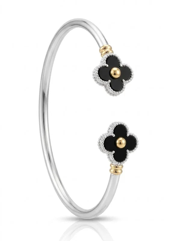 Pulsera plata y oro - van cleef onyx