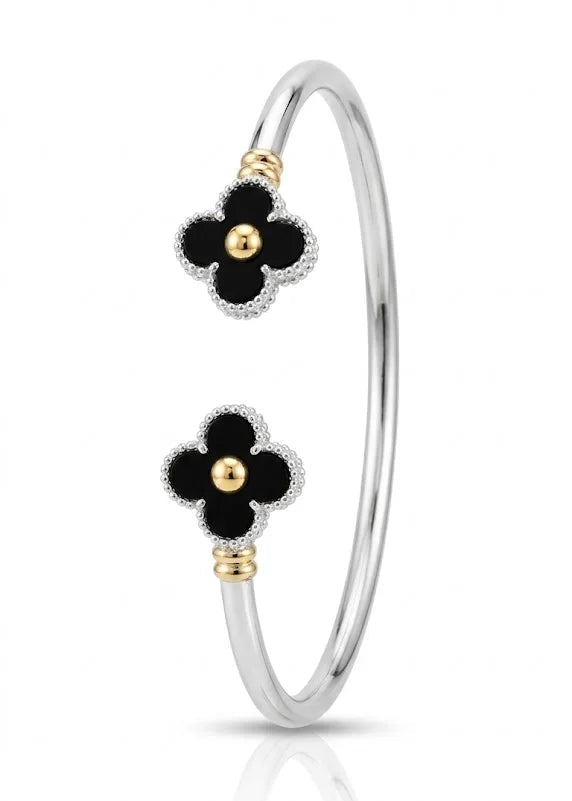 Pulsera plata y oro - van cleef onyx
