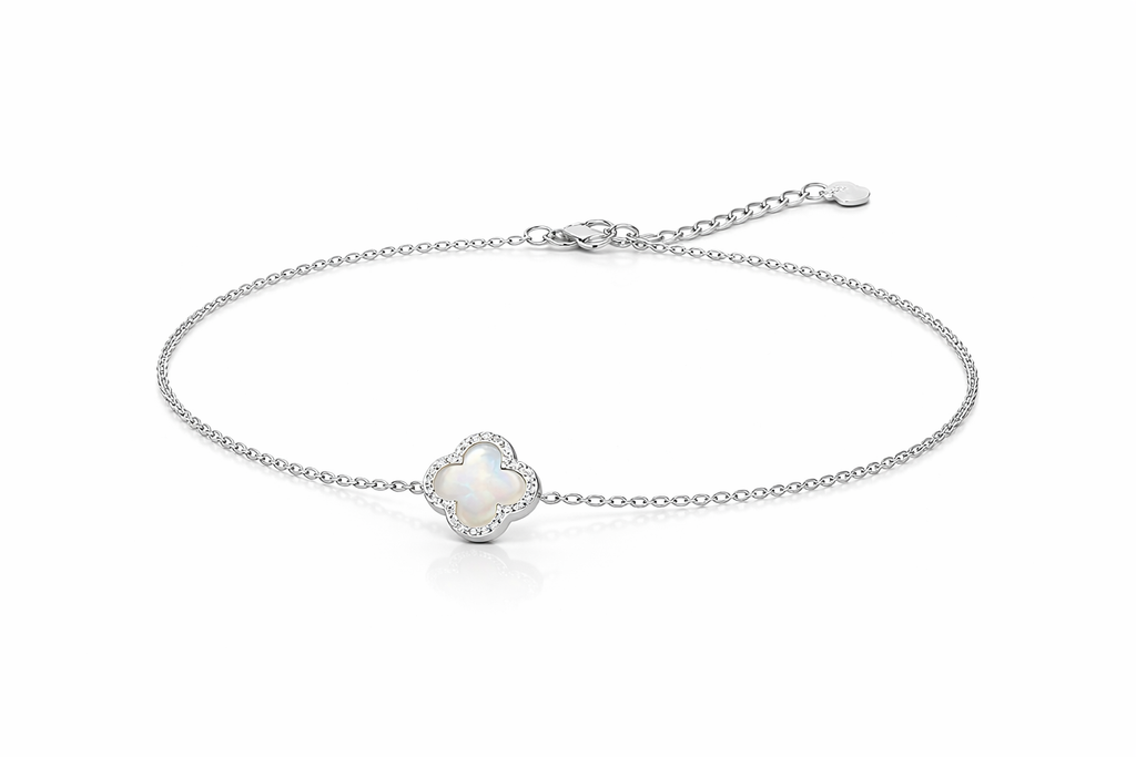 Pulsera 1 flor blanca - Van Cleef