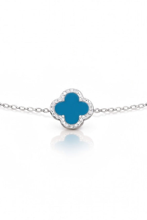 Van Cleef - Pulsera 1 flor celeste