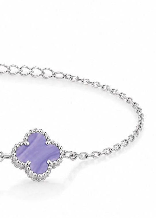 Van Cleef - Pulsera 3 flores lila