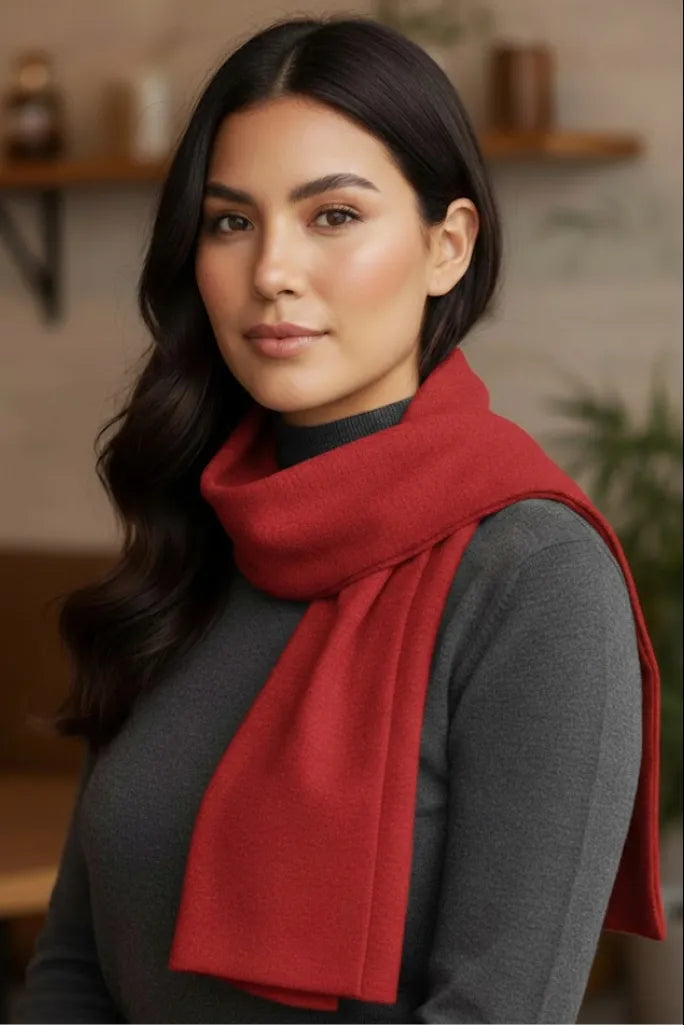 Bufanda de Alpaca Roja