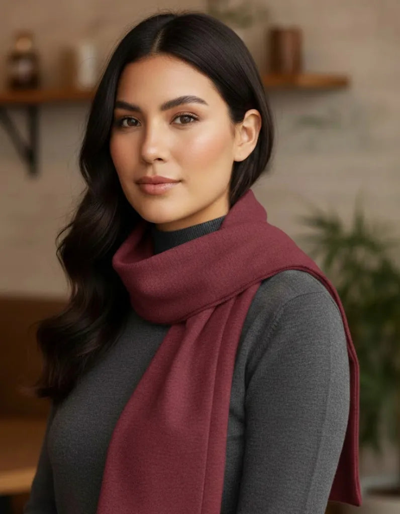 Bufanda de Alpaca Vino (Borgoña)