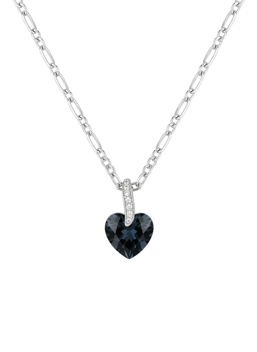 Dije corazón Swarovski Negro