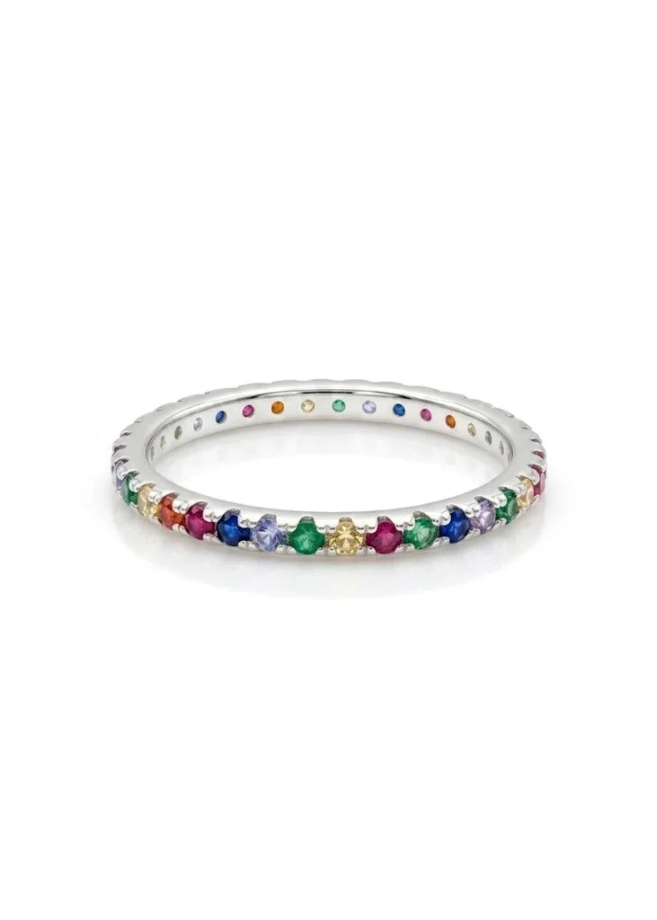 Anillo plata - rainbow