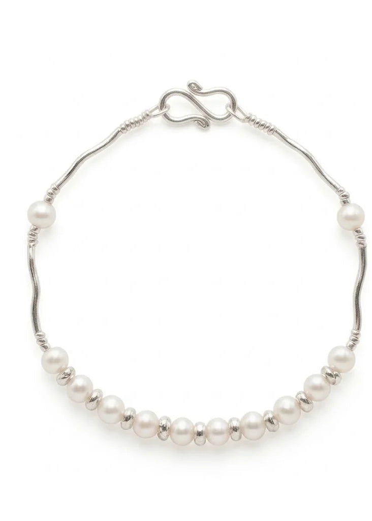 Pulsera de plata - perla