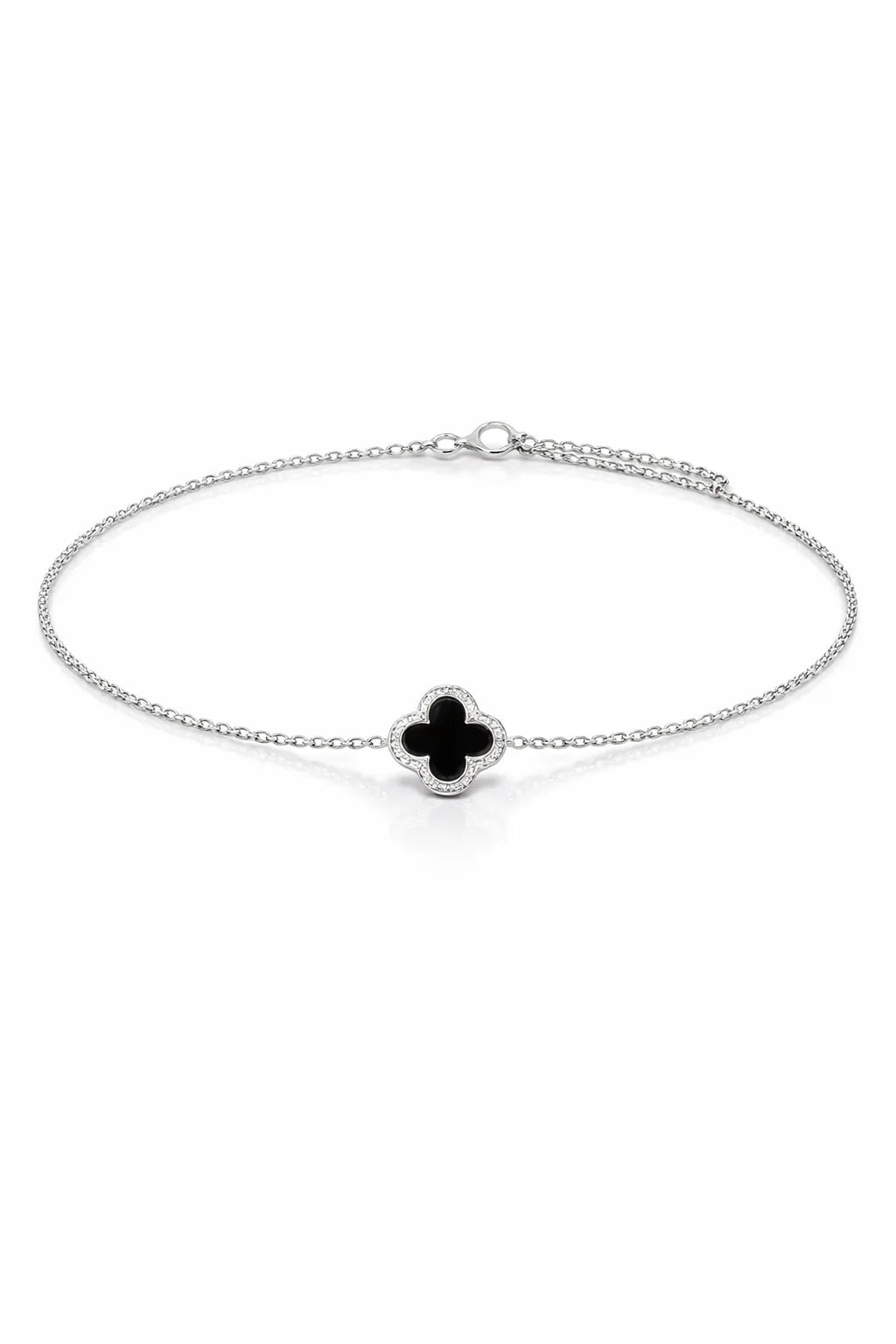 Pulsera 1 flor negra - Van Cleef