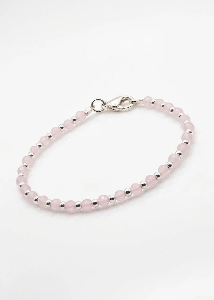 Pulsera de plata - Brillo Rosa