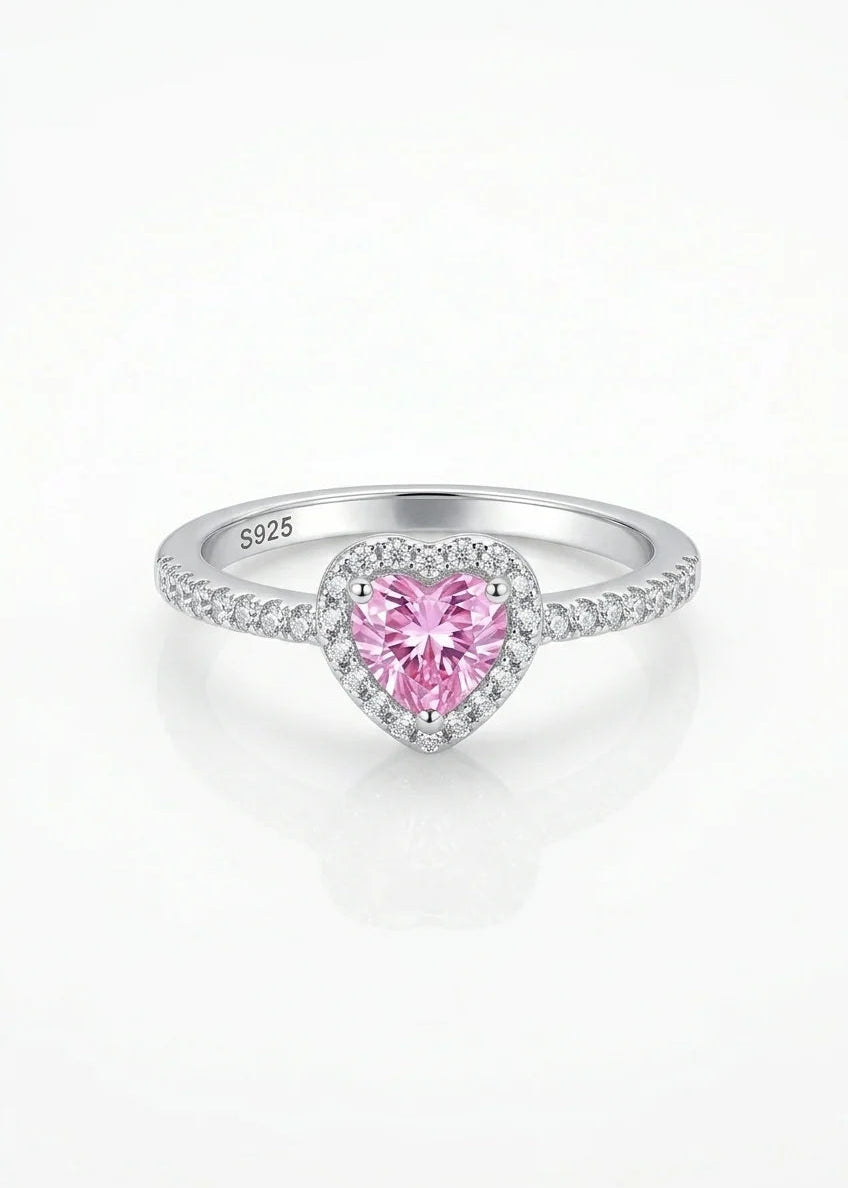Anillo plata - Aurora rosa