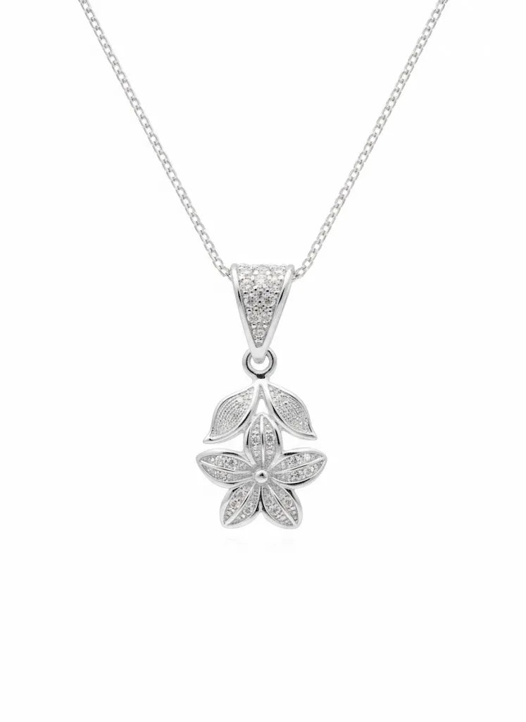 Dije de plata - Flor en Filigrama